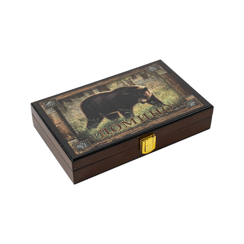Collezione in stile nostalgico Box in legno Double Six Domino