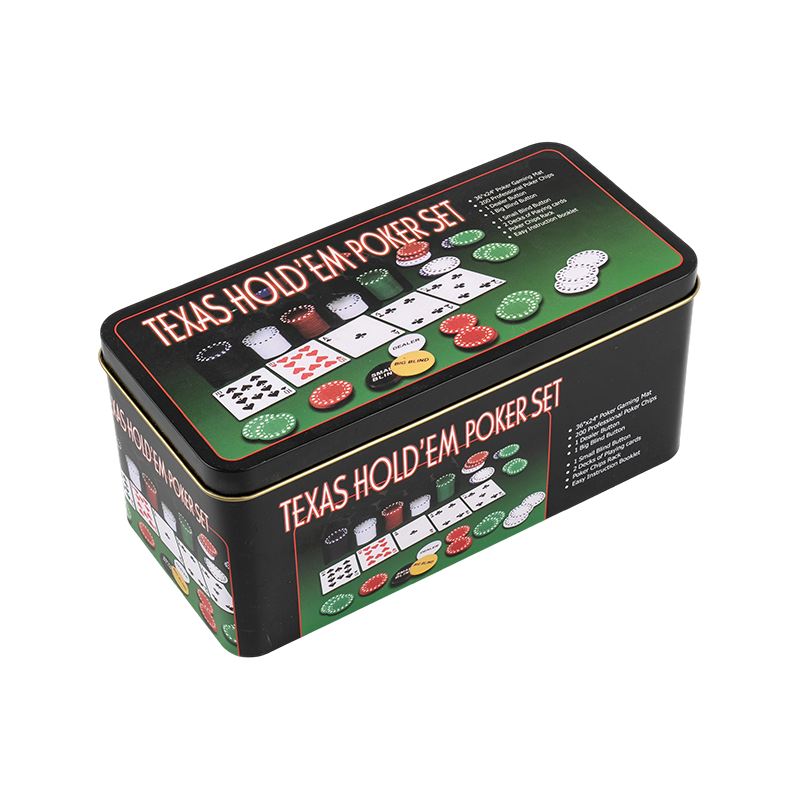Set di chip di giochi per feste in Iron Box da 200 pezzi