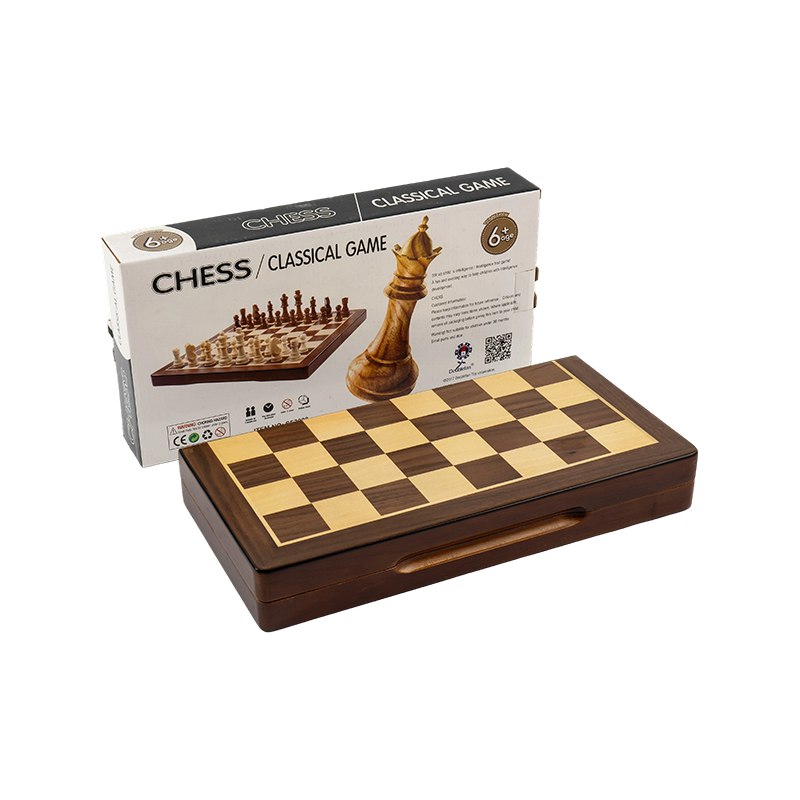 Set di scacchi in legno pieghevole