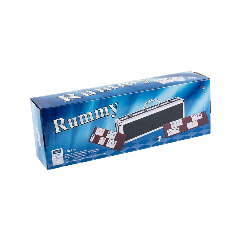 2-4 giocatori Portable Rummy Board Game con custodia in alluminio