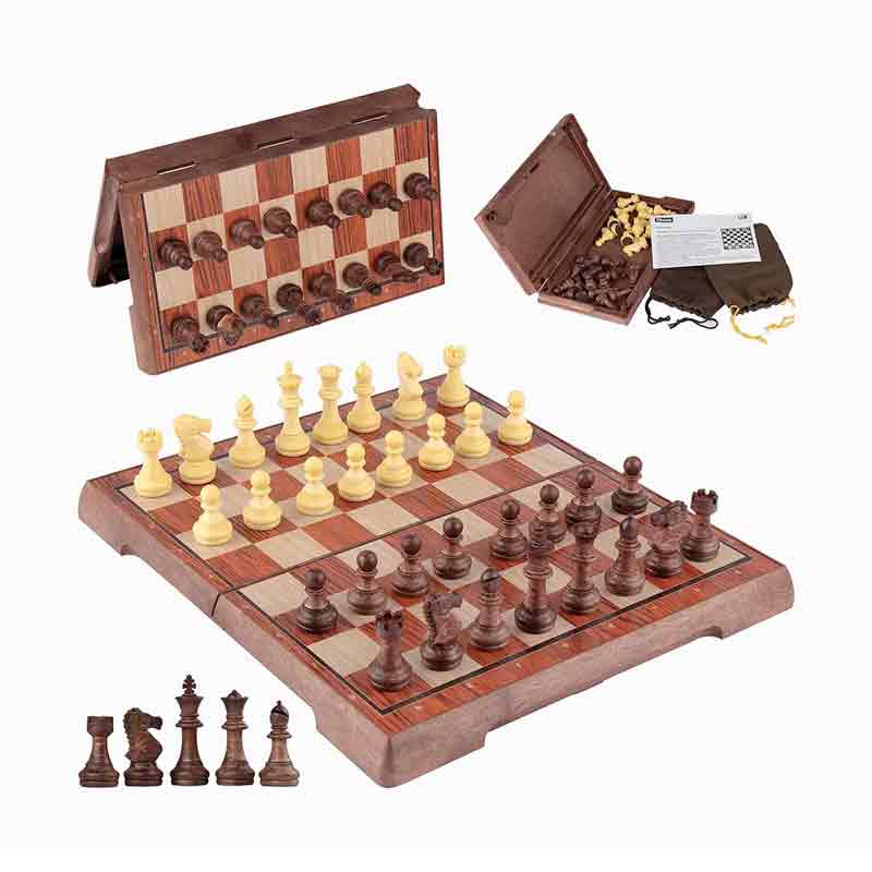 Set di scacchi in plastica in legno imitazione aggiornato