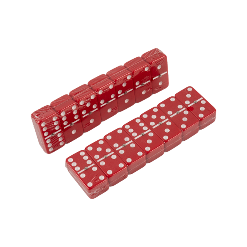 Set di domino rosso puzzle da tavolo
